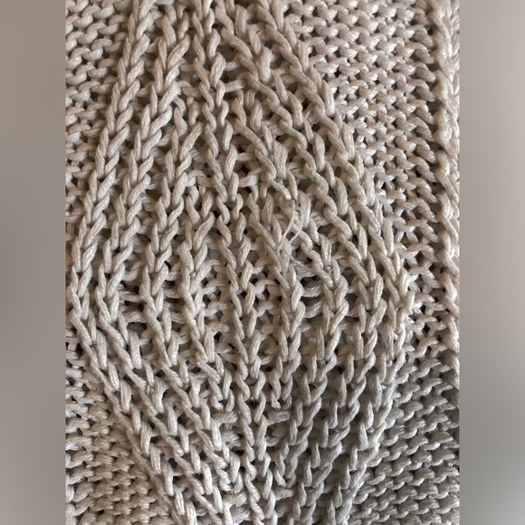 Oversized Embroidered White Knit Sweater, Runaway Bay, Medium - Picture 5 of 6